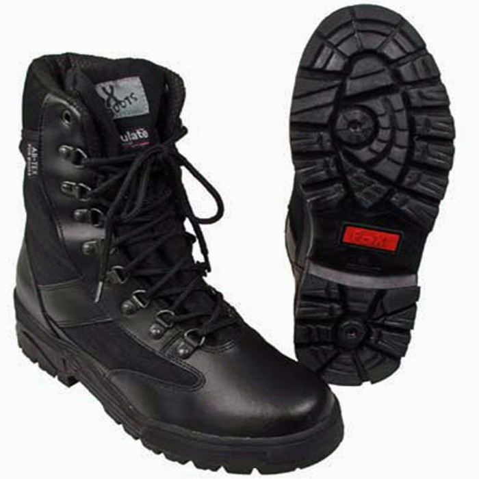 Outdoor Stiefel, Schnürstiefel, Kampfstiefel, schwarz, Stiefel Adventure DeLux,